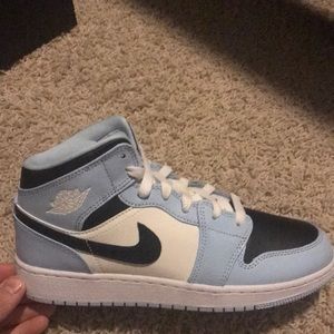 Authentic Jordan 1 mid ice blue
